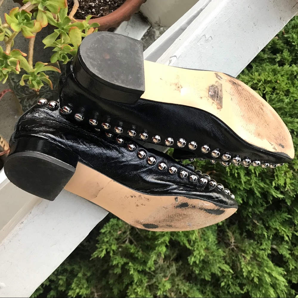 Zara Genuine Patent Leather Studded Loafers - Picture 7 of 8